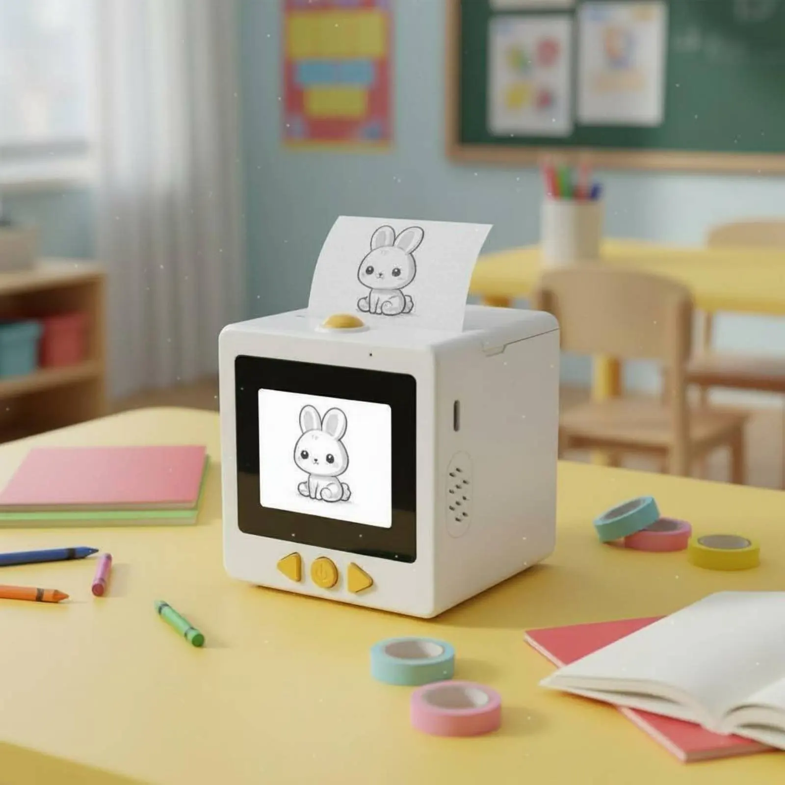 Picture 3: AI Voice Printer Built-in Screen Smart Sticker Printer Voice Sticker Creator Easy to Use