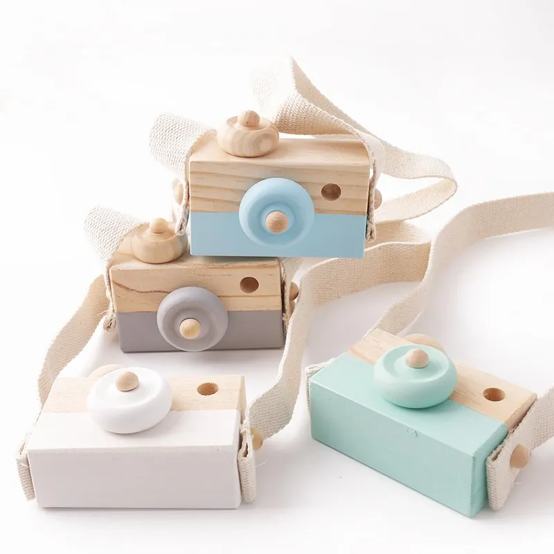 

Wooden Fashion Camera Baby Toys Pendant Baby Block Montessori Toys for Children Wooden DIY Presents Nursing Gift Outdoor Toys