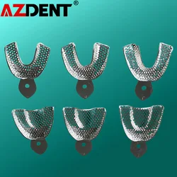 6pcs/Set Azdent Dental Teeth Tray Stainless Steel  Autoclavable Dentist Tools Lab Instrument