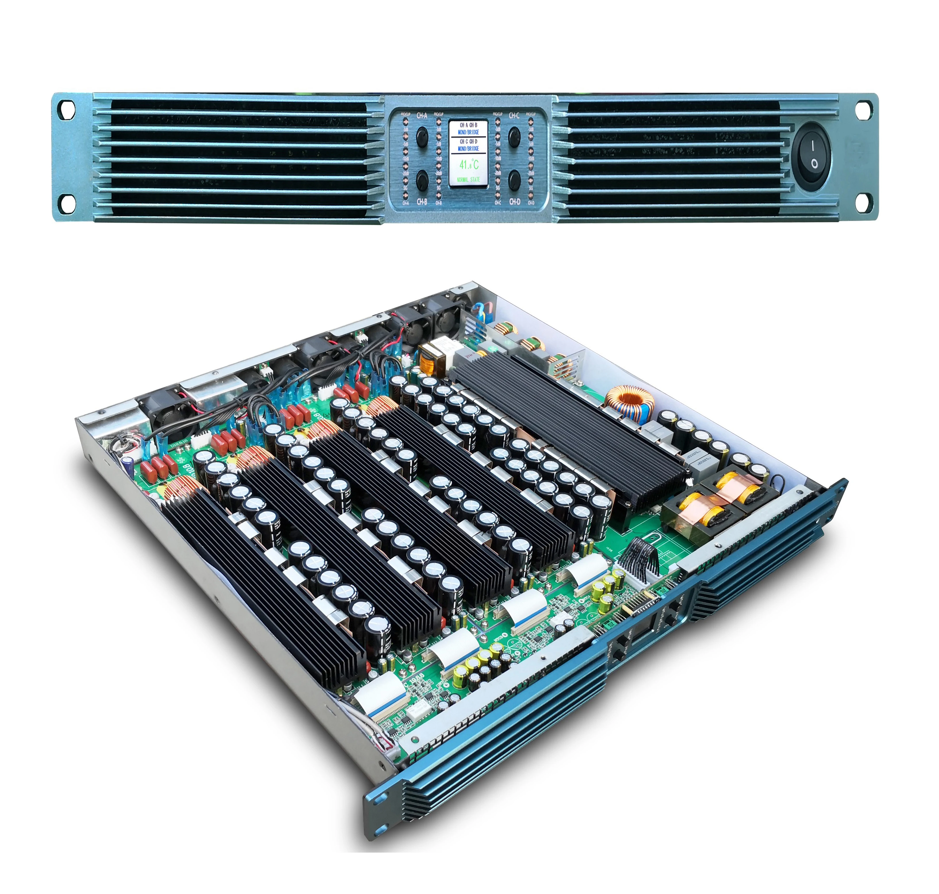 4 Channel High Power Amplifier, 2000W1U Professional Class D Power Amplifier K420