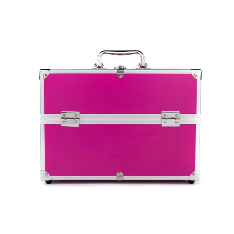 Professional 3 Layer Large Capacity Makeup Case Aluminum Frame Nail Art Storage Case For Makeup Artists Beauty Travel