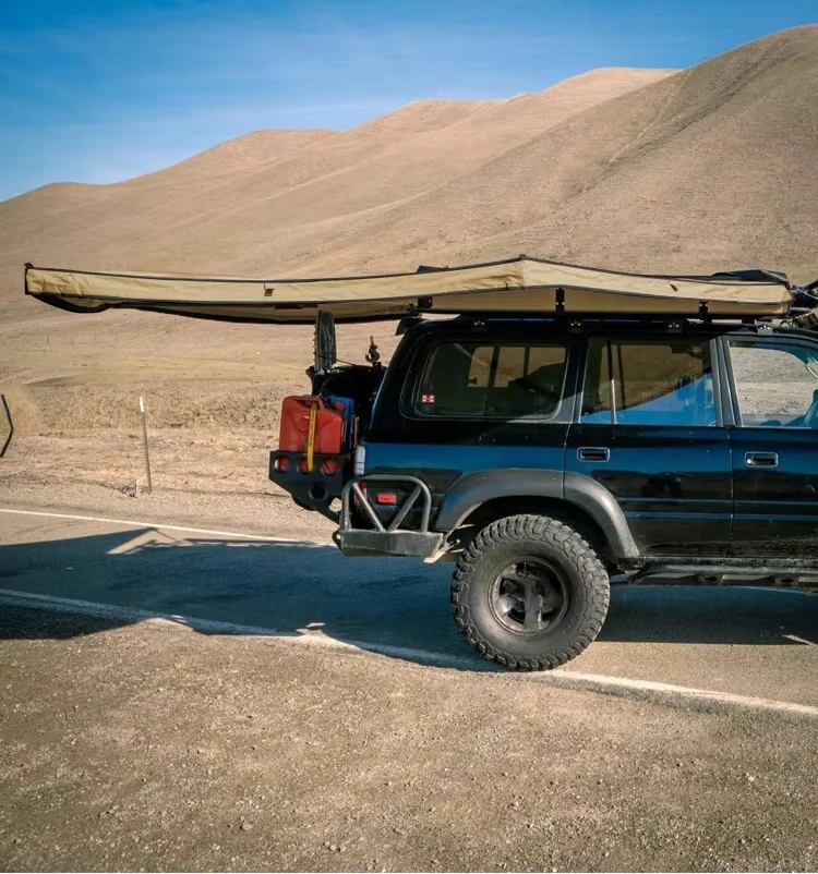 للطي المنبثقة غطاء سقف السيارة المظلة الجانبية في الهواء الطلق خيمة مركبة مظلة التخييم 270 درجة المظلة سيارات سقف t خيمة #4