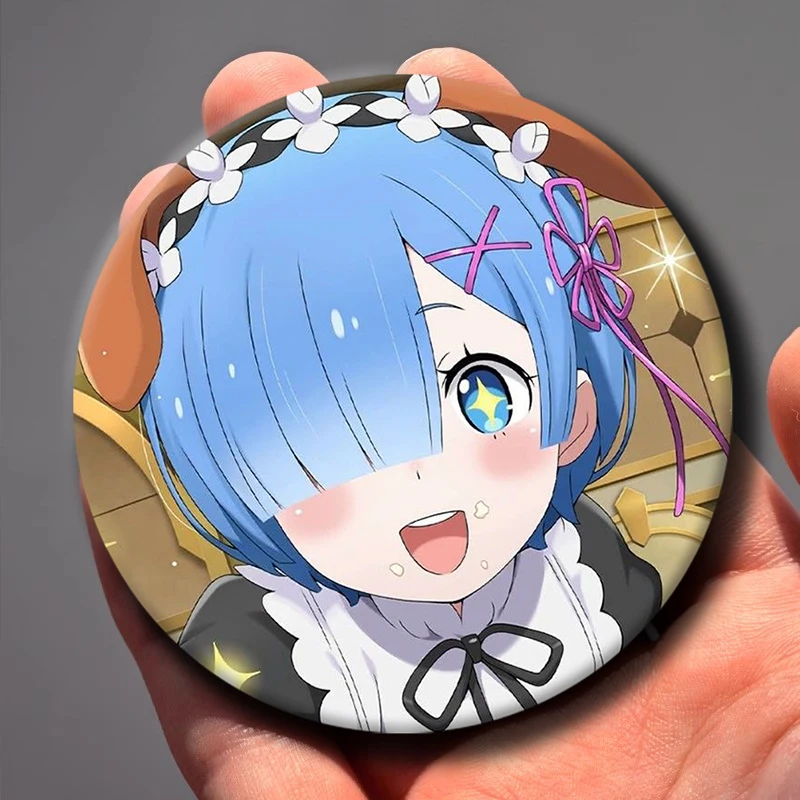 Anime Re Zero - Starting Life in Another World Brooches Cartoon Characters Badges Snap Button Pins for Backpack Decoration Gifts