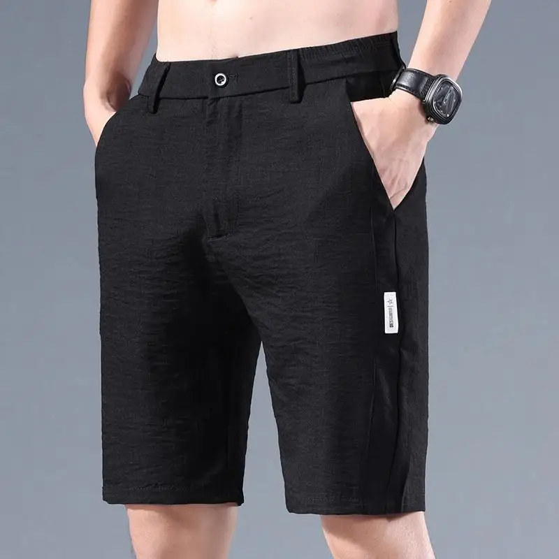 

Ultra-Thin Summer Ice-Silk Men's Casual orts Qui-Dry Sport Middle-Pants Five-Quarter Pants Faionable Urban Sle