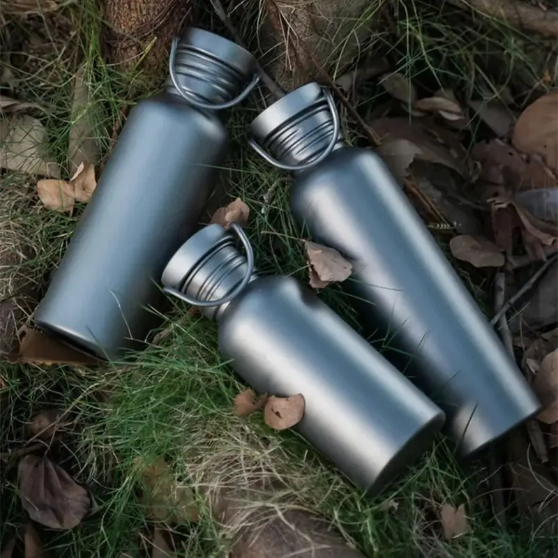

600ml 750ml Titanium Water Bottle Outdoor Camping Supplies Tourism Sports Cycling Hiking Camping Water Bottle