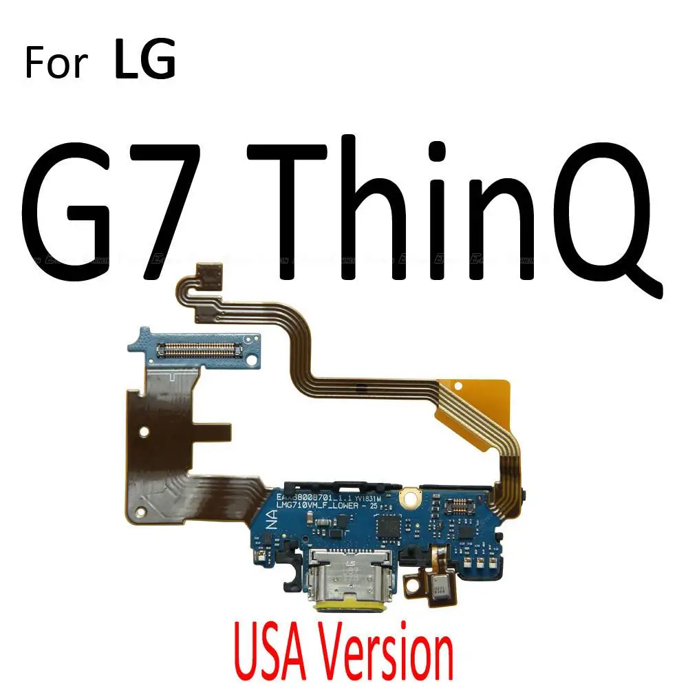 USB Charging Dock Port Board With Microphone Charger Flex Cable For LG G5 G6 Plus G7 G8 G8X ThinQ