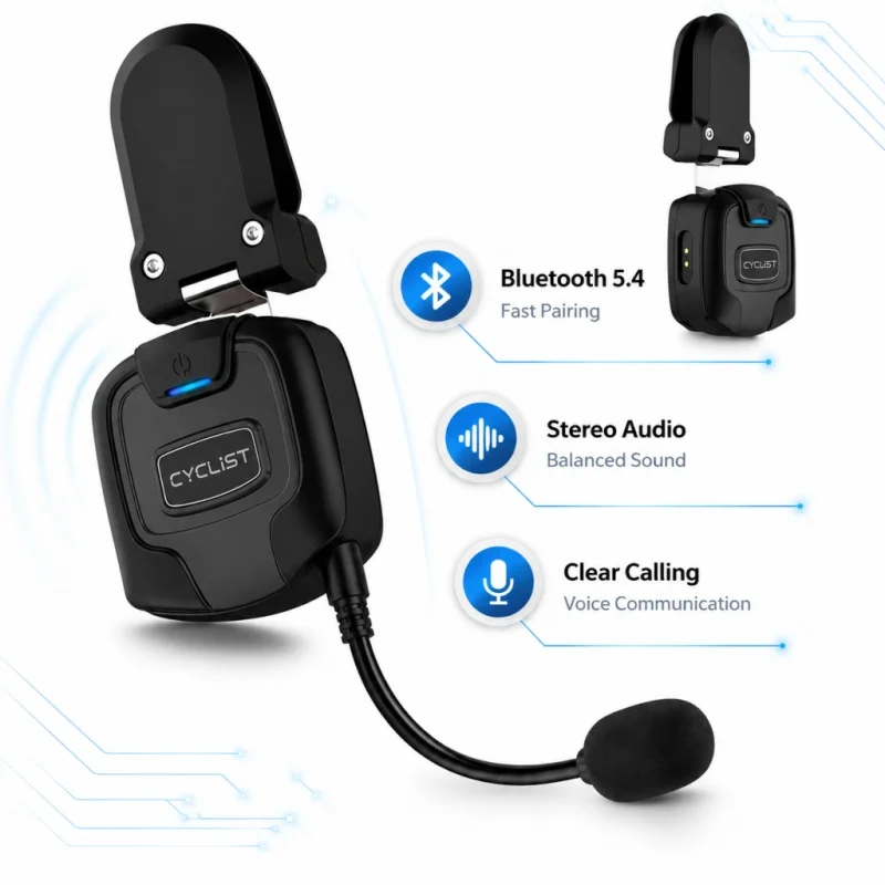 

Motorcycle Helmet Bluetooth Headset Intercom Stereo Music Intelligent Noise Reduction HD Call Hands Free Motorbike Wireless HiFi