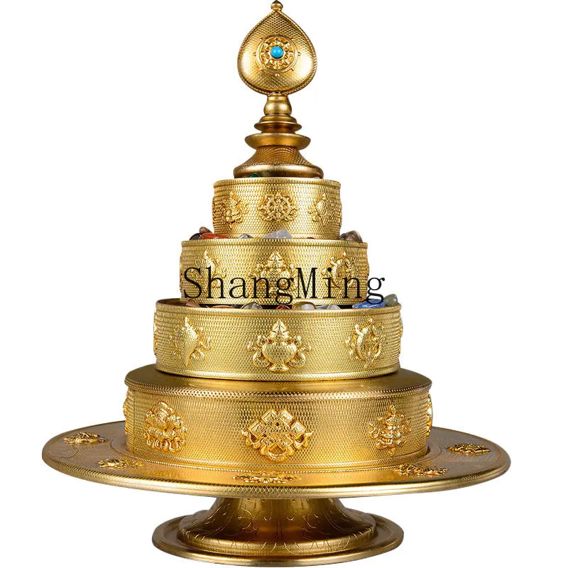 

PYH for Manza Dapan Plate Repair Copper Qibao Man Tea Tray Eight Auspicious Manza Plate