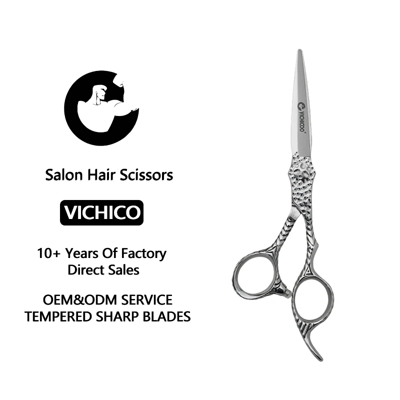 vichicoo-hair-cutting-scissors-set-stainless-steel-professional-6-inch-customized-logo-barber-hairdressing-hair-shears-scissors
