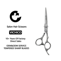 Vichicoo Hair Cutting Scissors Set Stainless Steel Professional 6 Inch Customized LOGO barber hairdressing hair shears scissors