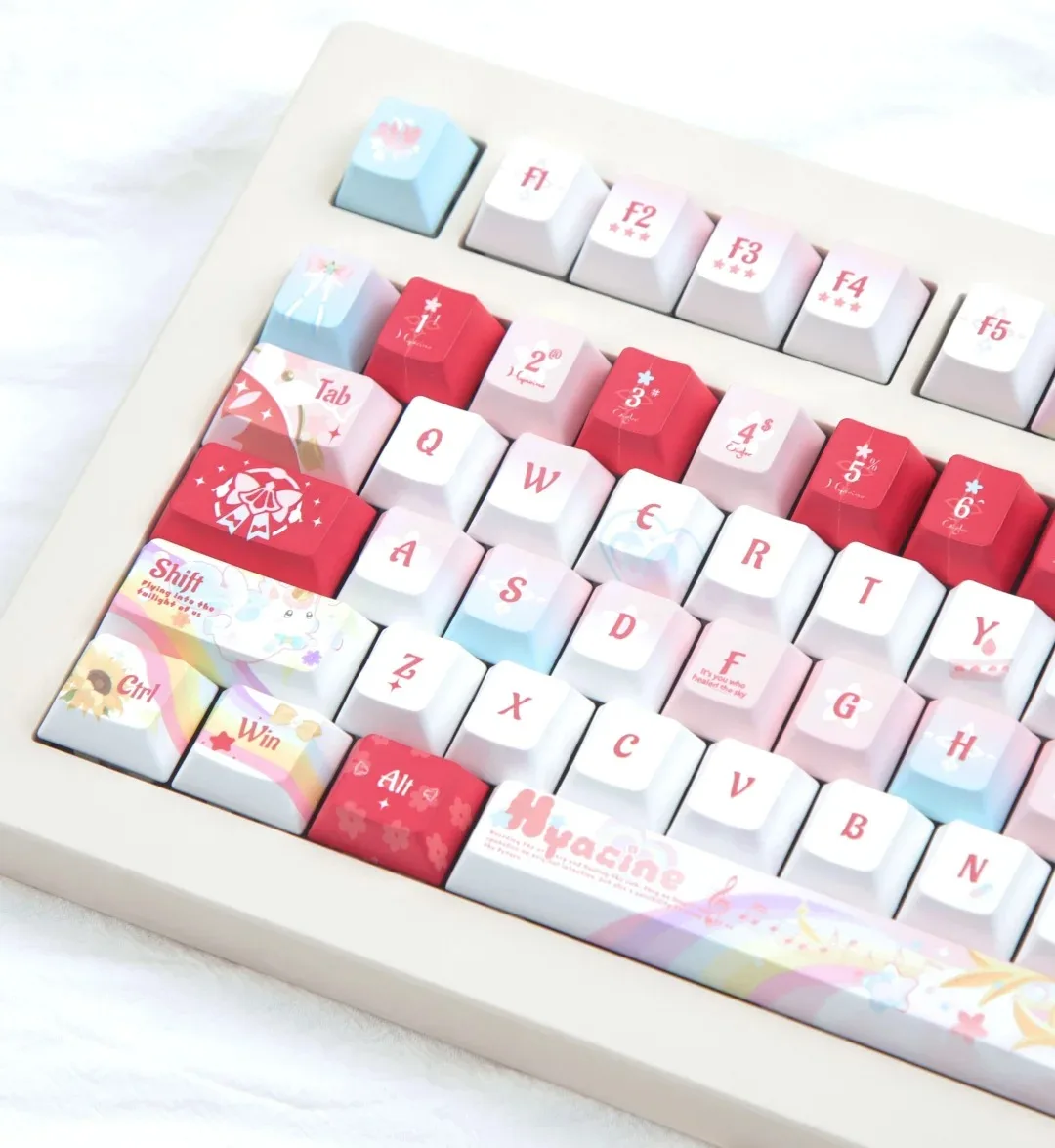 

Кейкапы MAIMOOO Hyacinthia, профиль Cherry MOA, по мотивам игры Honkai: Star Rail, мультяшные и аниме-тематические, PBT, кастомные кейкапы для механической клавиатуры