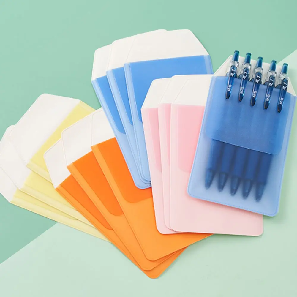 10Pcs/set Leak-Proof Nurse Pen Pocket Multi-color Ink-Resistant PVC Pencil Case Pen Bag Portable Pen Insert Pouch Doctor