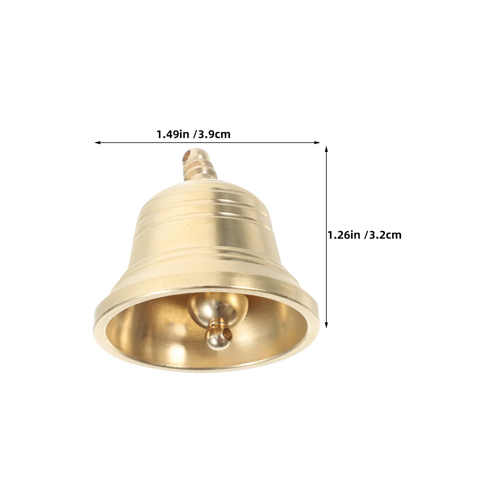 3Pcs Vintage Brass Hanging Bells Rustic Door Knob Bell Charming Welcome Bell Decorative Doorknob Ornaments for Home Shop Garden - view 3