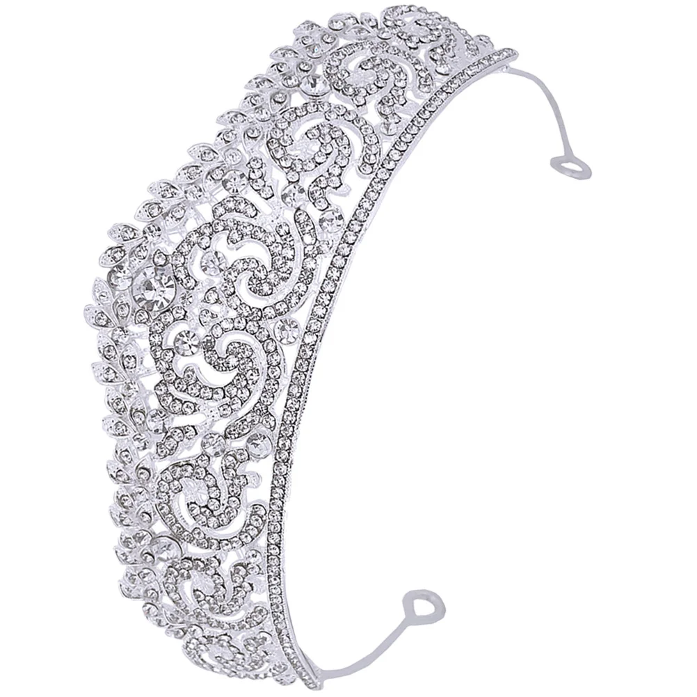 

Crown Hairband Bridal Tiara Lightweight Rhinestone Headdress For Wedding Party Vintage Bride Decor Glitter Hair Ornament
