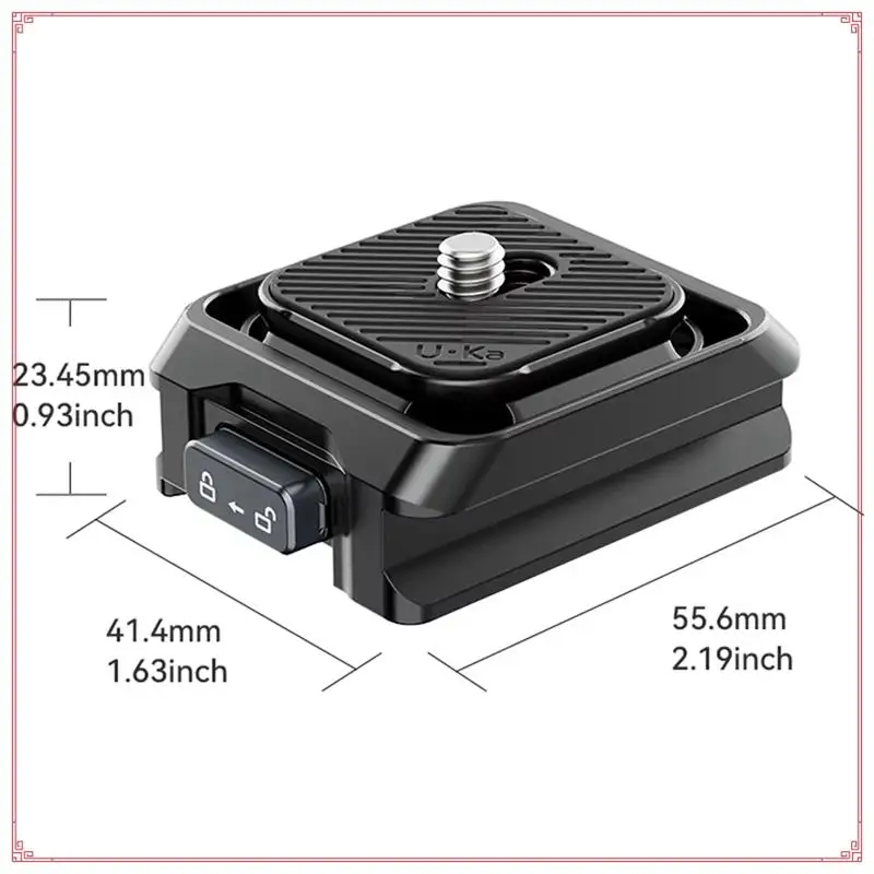 Ulanzi UKA05 Kit de dégagement rapide Fordji RS2/3/4 Foruka & F38 plaque supérieure 20KG charge maximale idéale pour trépied et bandoulière
