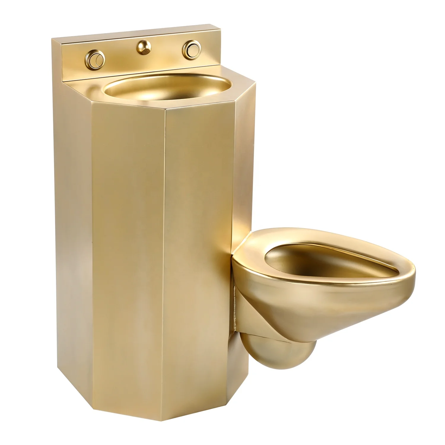 

and One Piece Gold Toilet Sink Combination Stainless Steel Toilet Bowl for Prison