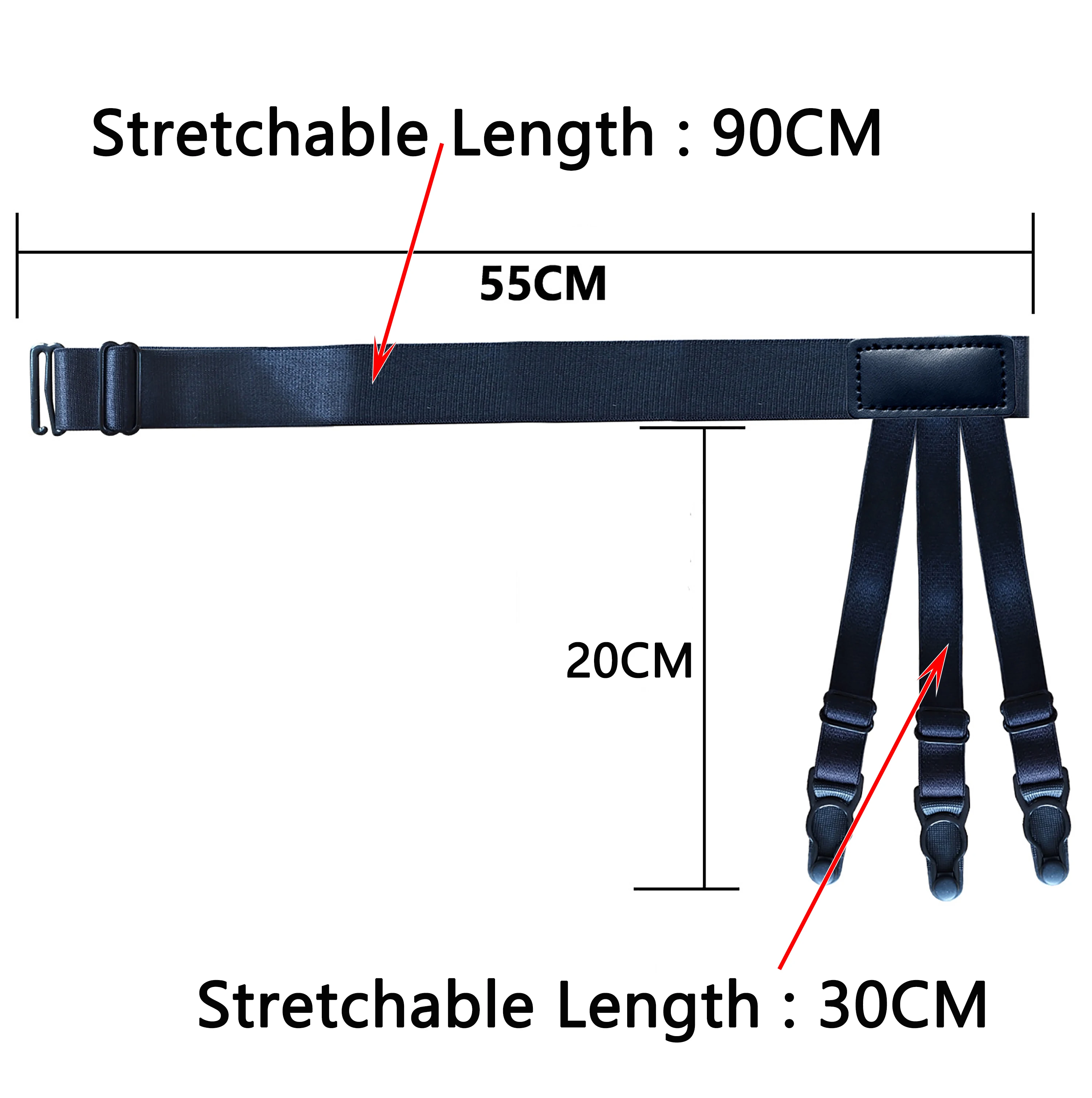 1Pair Classic Men Shirt Stays Belt With Non-slip Locking Clips Fit Business Office Suspender Garter Belt Utility Shirt Accessory