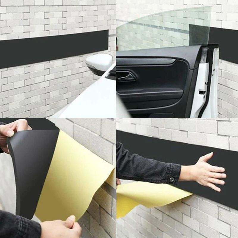 100X 20CM Car Door Garage Guard Safety Bumper Sticker Anti Collision Car Door Protector Garage Rubber Wall