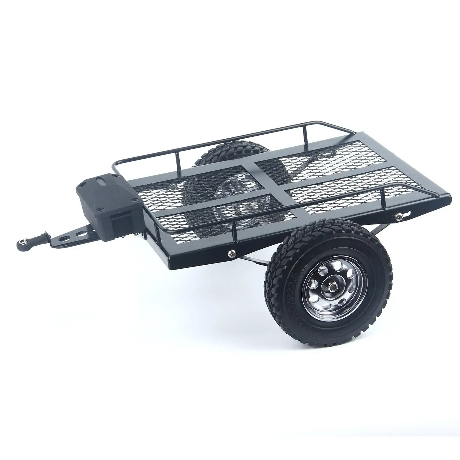 LCX Racing 1/10 RC Crawler Heavy Duty Metal Trailer for Axial SCX10 SCX10 II Traxxas TRX4 TRX6 Redcat Gen7 Gen8 Upgrades Parts