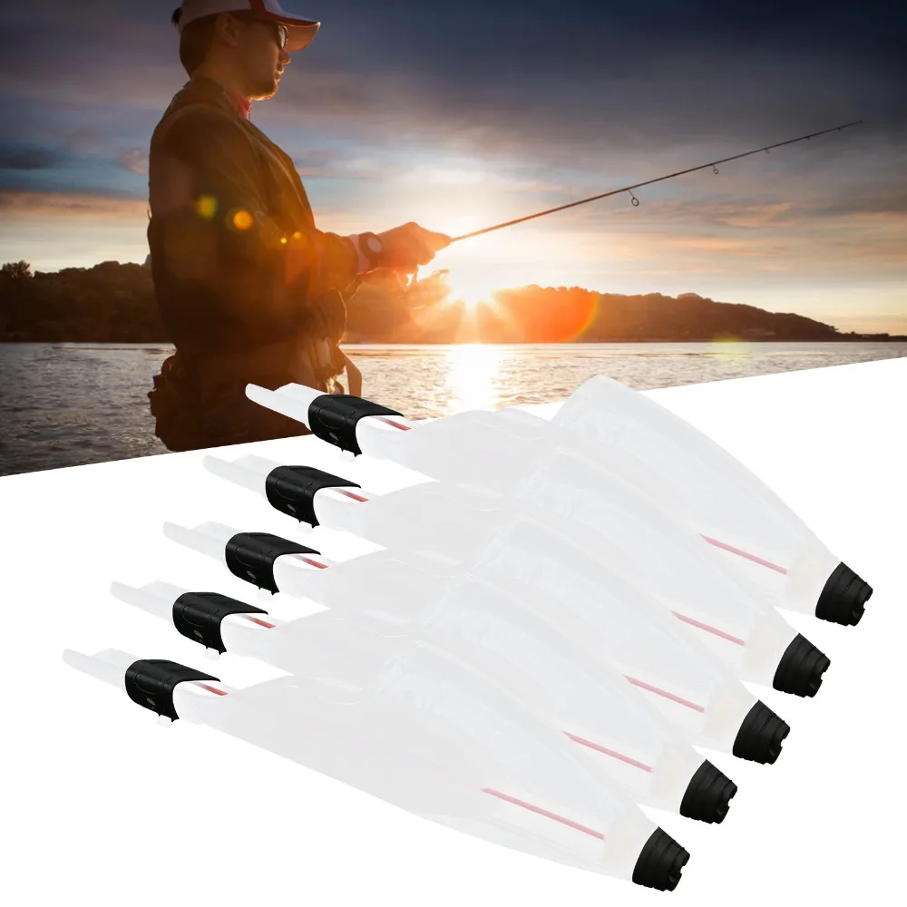 

5PCS Portable PVC Fishing Rod Tip Cap 3 Sizes White Fishing Rod Cover Telescopic Fishing Rod Cap for Fishing Rods