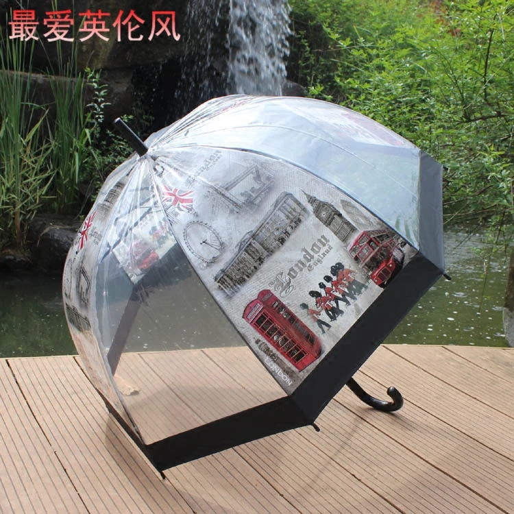 Super Arch Transparent Umbrella Noble British Soldier Bird Cage Umbrella Mushroom Princess Umbrella