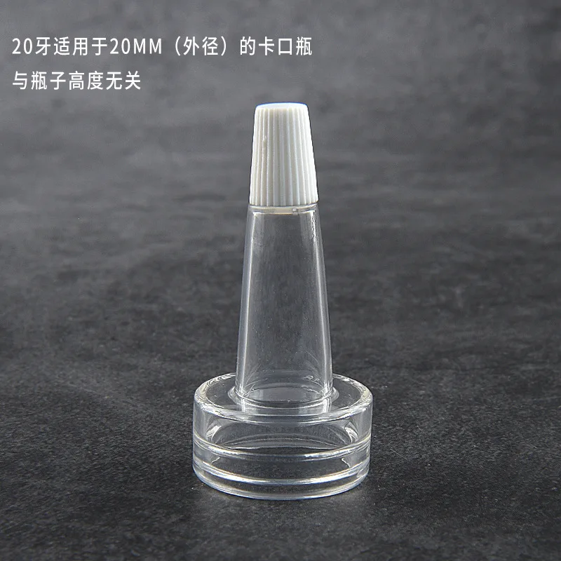 13mm 20mmClear White Tip Rubber Lid Glow Ampoule Serum Cap Transparent Silicone Straw Dropper tip For Korean Cosmetics Stayve