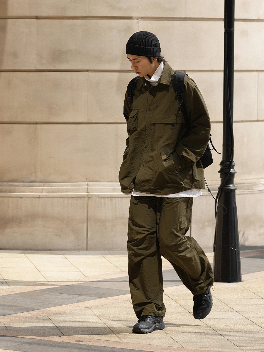 

Мужская демисезонная нейлоновая куртка Noears Military: водонепроницаемая, тонкая, винтажная, с множеством карманов, для активного отдыха