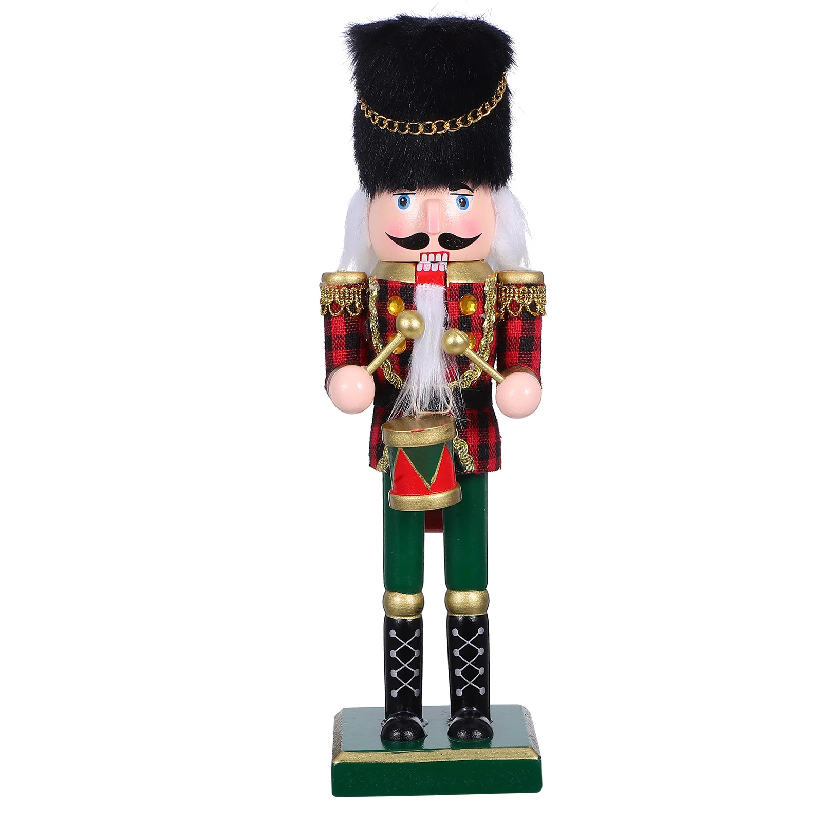 

Traditional Wooden Nutcracker Decoration Classic Christmas Soldier Figure Festive Holiday Atmosphere with Vibrant Colors and
