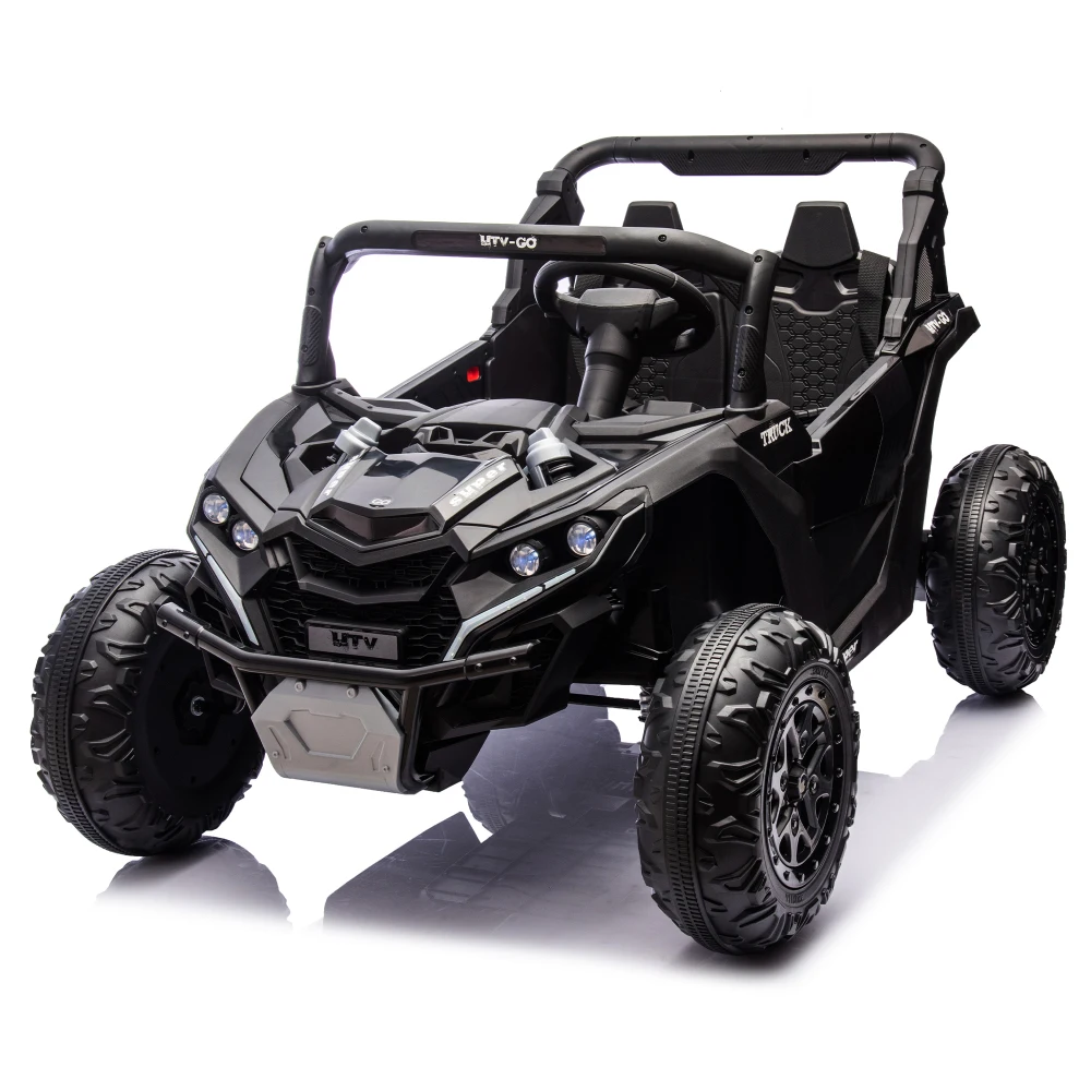 24V Two-Seater Kids Ride On UTV W/Parents Remote Control,Four-Wheel Suspension,Slow Start,Music,USB,Bluetooth,LED lights