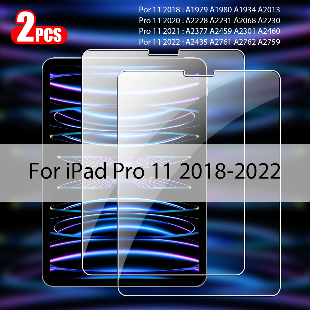 2 Stück Displayschutzfolie aus gehärtetem Glas für iPad Pro 13 11th M5 M4 12.9 Air 11 M3 M2 5 4 Mini 6 7 10 9th 10th Generation A16 Film