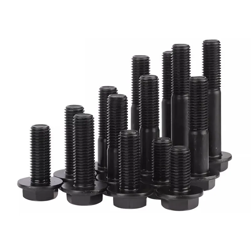 10 قطعة 10.9 الصف M6 M8 شفة عرافة رئيس البراغي مسامير مسدس شفة البراغي لآلات السيارات دراجة نارية سيارة استبدال عدة