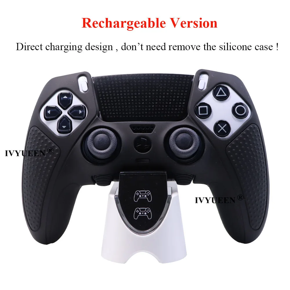 IVYUEEN 10 PCS for PlayStation 5 PS5 Edge Elite Wireless Controller Protective Skin Mix Color Rubber Silicone Case Gamepad Cover