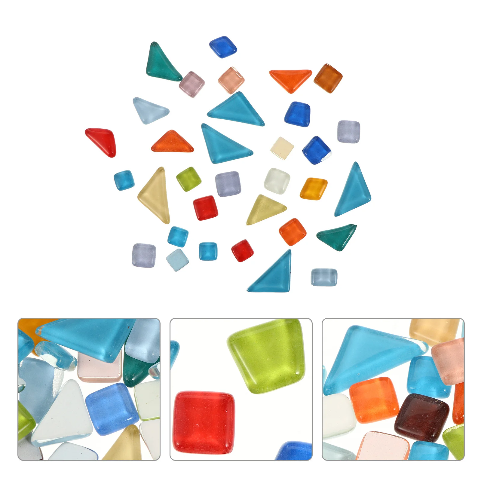 

Creative Mosaic Tiles Assorted Colors 200G Glass Stone DIY Craft Supplies Handmade Art Stone Tiles Bulk Set Craft Tile