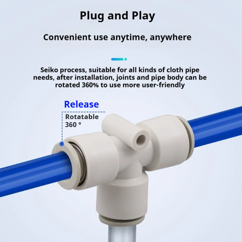 5/10PCS KQ2R/PGJ Pneumatic Joint Variable Diameter Pipe Plug Cap Quick Insertion Sealing Plug PU Air Hose 4 6 8 10 12  16mm
