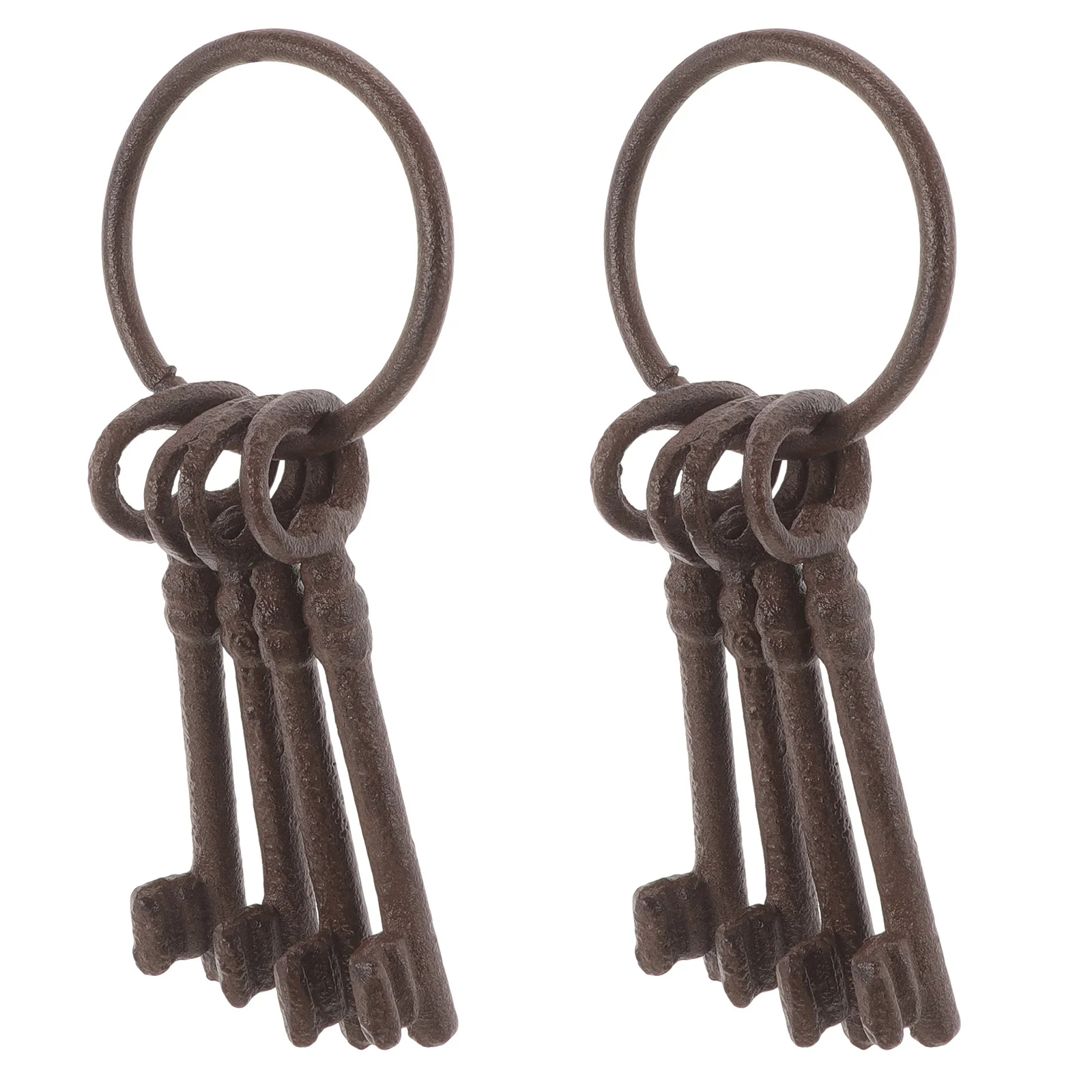 

2Set Decorative Treasure Chest Key Set Vintage Key Wall Decor Craft Supplies Man Cave Accent Retro Home Decoration Theater Prop