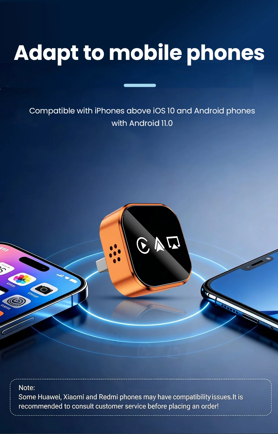 CarRocket 4-in-1 Upgrade Wireless Carplay Adapter Android Auto Mirror Link Smart MiNi AI Box Plug & Play für Toyota Ford Benz VW – Detail 2