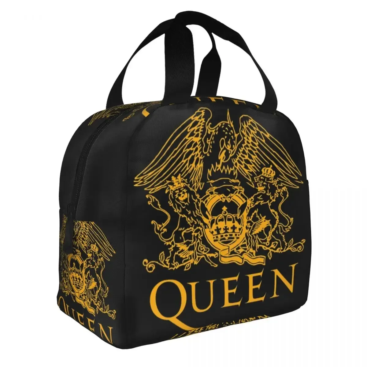 Freddie Mercury Queen Insulated Lunch Bags for Outdoor Picnic Rock Band Resuable Thermal Cooler Bento Box Women Children