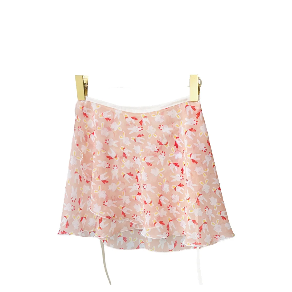 Ballet Short Skirt, Cute Rabbit Print, Women'S Dance Skirt, Gymnastics Practice Skirt, Adult Lyrical Skirt