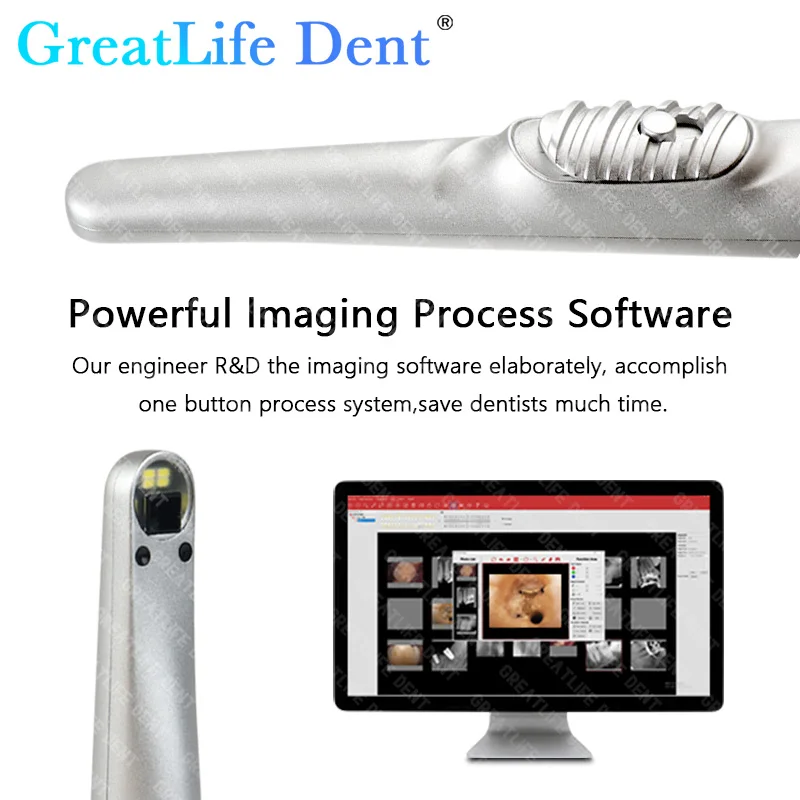 GreatLife Dent Handy 6 LEDS HDI-712D Real-time DSLR Digital Intra-oral Camera USB Viewer with TWAIN Driver Win 11 System