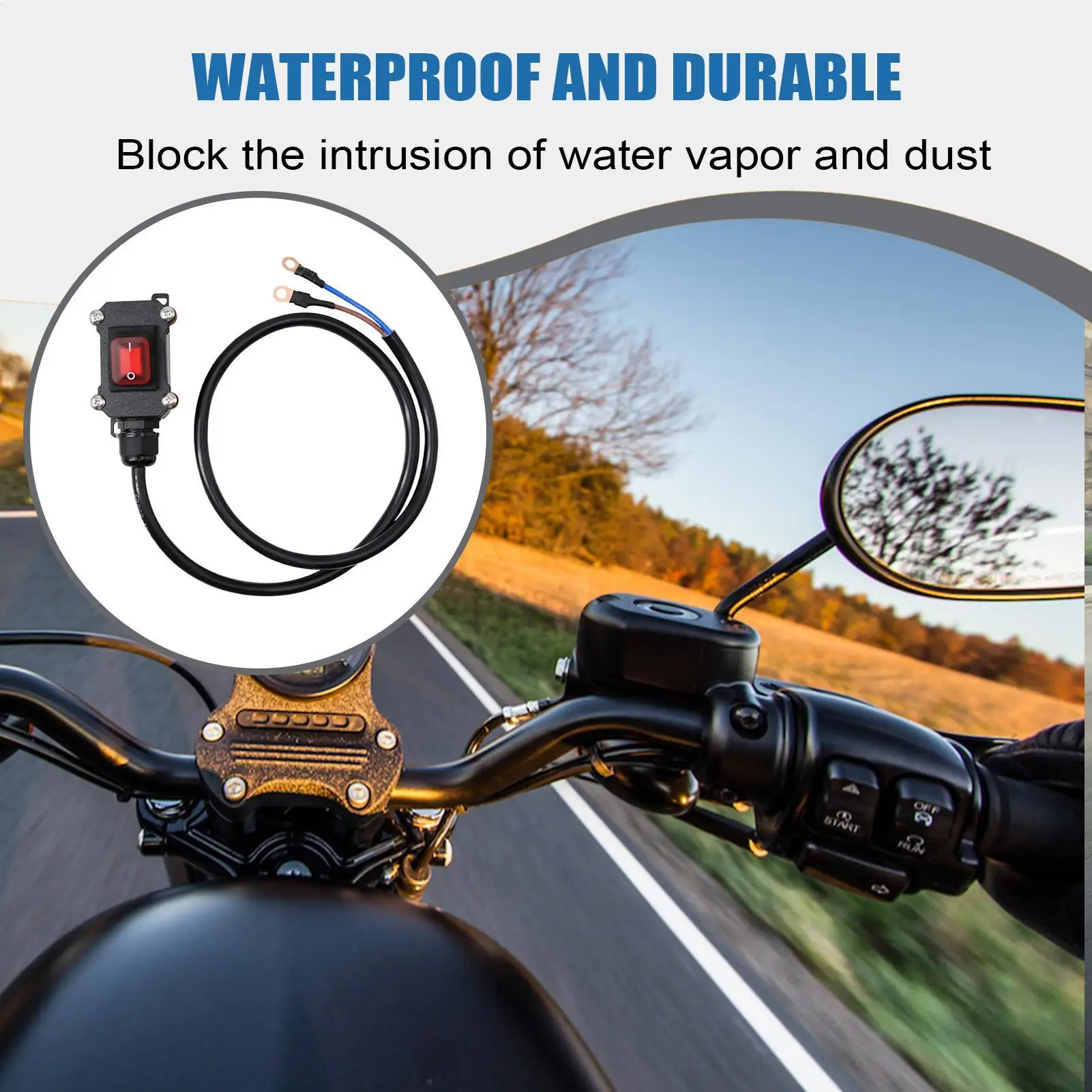 

Battery Cut Off 12V/24V Terminal Disconnector Waterproof Motorcycle Battery Disconnect for Marine Boat Electrician Engineering