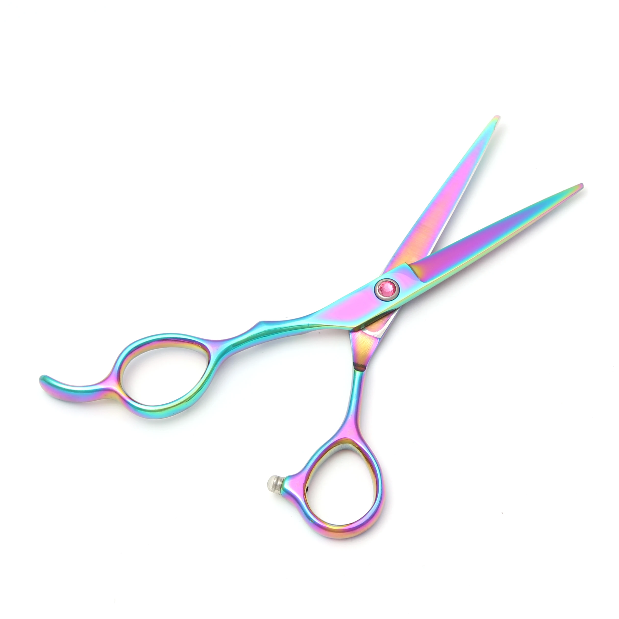 Friseurschere für Linkshänder 5,5 Zoll JP Edelstahl Regenbogen-Haarschere Friseursalon Effilierschere C8000 – Detail 5