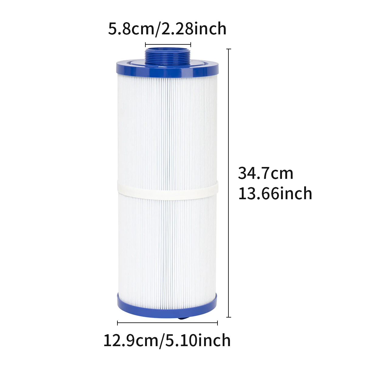 5CH-502 Fine Thread Spa Filter for Pleatco PPM50SC-F2M/Unicel 5CH-502/Filbur FC-0195/Marquis Spa 20041/20091/Cal Spa 370-0237