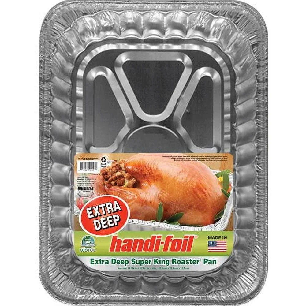 

Сверхмощная одноразовая алюминиевая жаровня, 3 шт., очень глубокая, супер королевский размер, идеально подходит для жарки