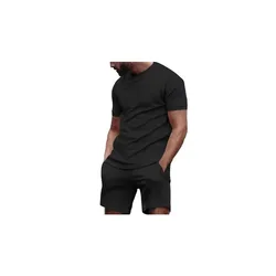 Camiseta de manga curta masculina e shorts esportivos, roupa esportiva de secagem rápida, respirável e fresca, moda fitness, conjunto de duas peças, verão