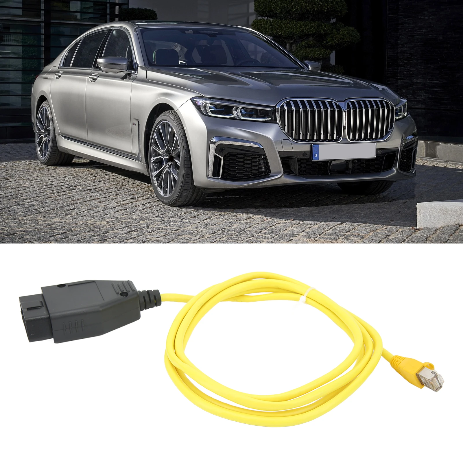 

Интерфейсный кабель Ethernet-OBD2 для модулей линии передачи данных ESYS ENET, скрывающий диагностический инструмент для программирования серии 1, 3, 5, 7 F