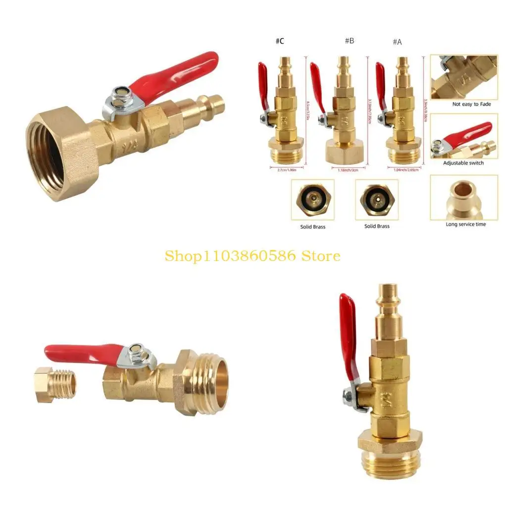 

242A Winterize Adapter with 1/4Inch Male Quick Connecting Plug and 3/4inch Male GHT Thread, 1/4 Inch Male and 3/4 Inch Female