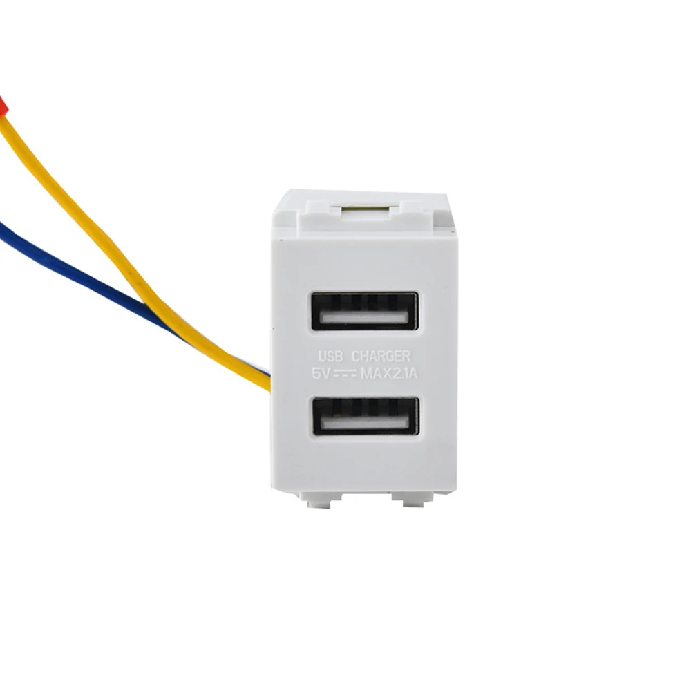 220V Socket 5V Transformer 2.1A USB Charging Power Socket Switching Adapter Mobile Phone Charging Panel Dual USB Power Module