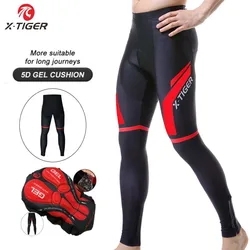 X-TIGER Cycling Pants 5D Gel Pad Shockproof Men Pro Lycra MTB Mountain Road Bike Pants Breathable Bicycle Tights