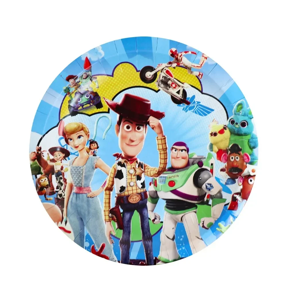 Toy Story Birthday Party Balloons Banner Background Decoration Disposable Tableware Cup Plate Set Baby Shower Supplies