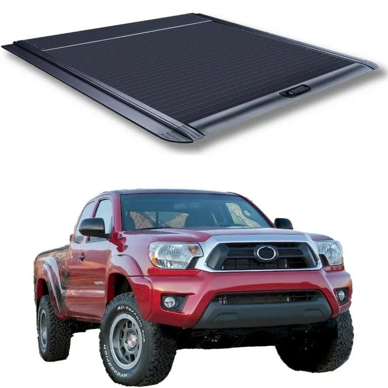 Tonneau Cover Car Retractable Aluminium Alloy Roller lid Pick up Truck Hard Bed For 2012--Tacoma